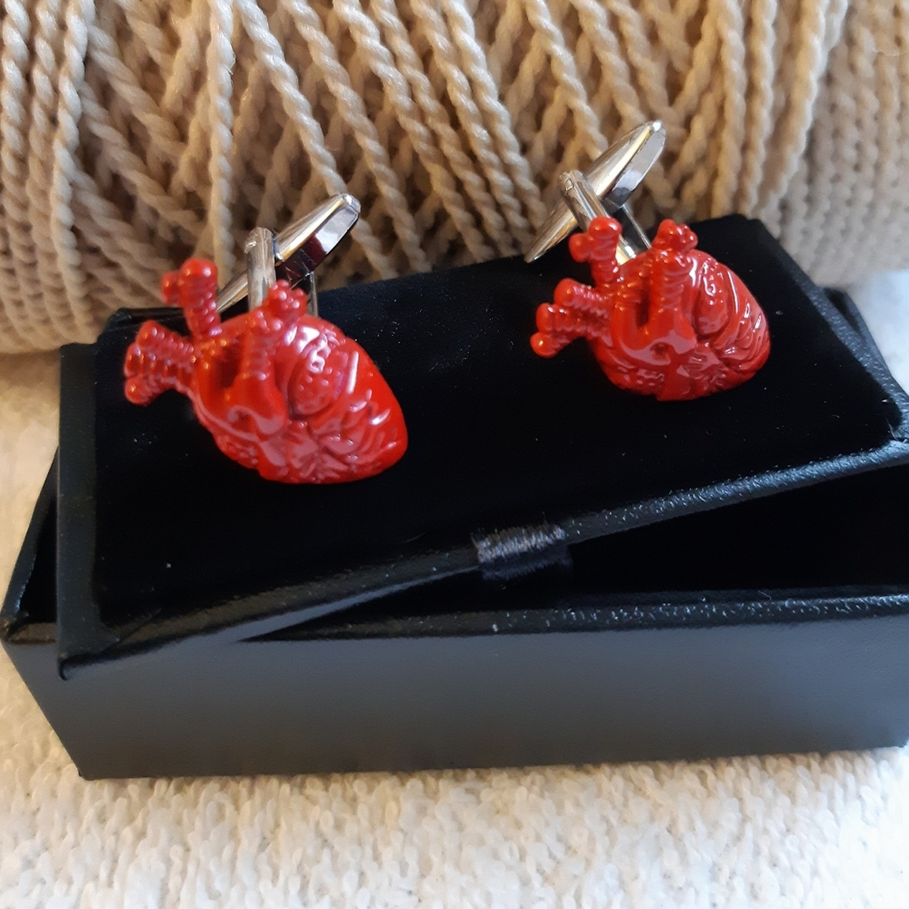 Anatomical heart Cufflinks
